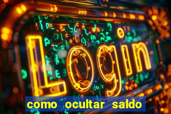 como ocultar saldo na betfair